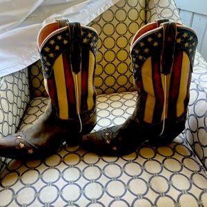 Cowgirl boots, American flag, size 7, original price 400.00 selling for 175.00